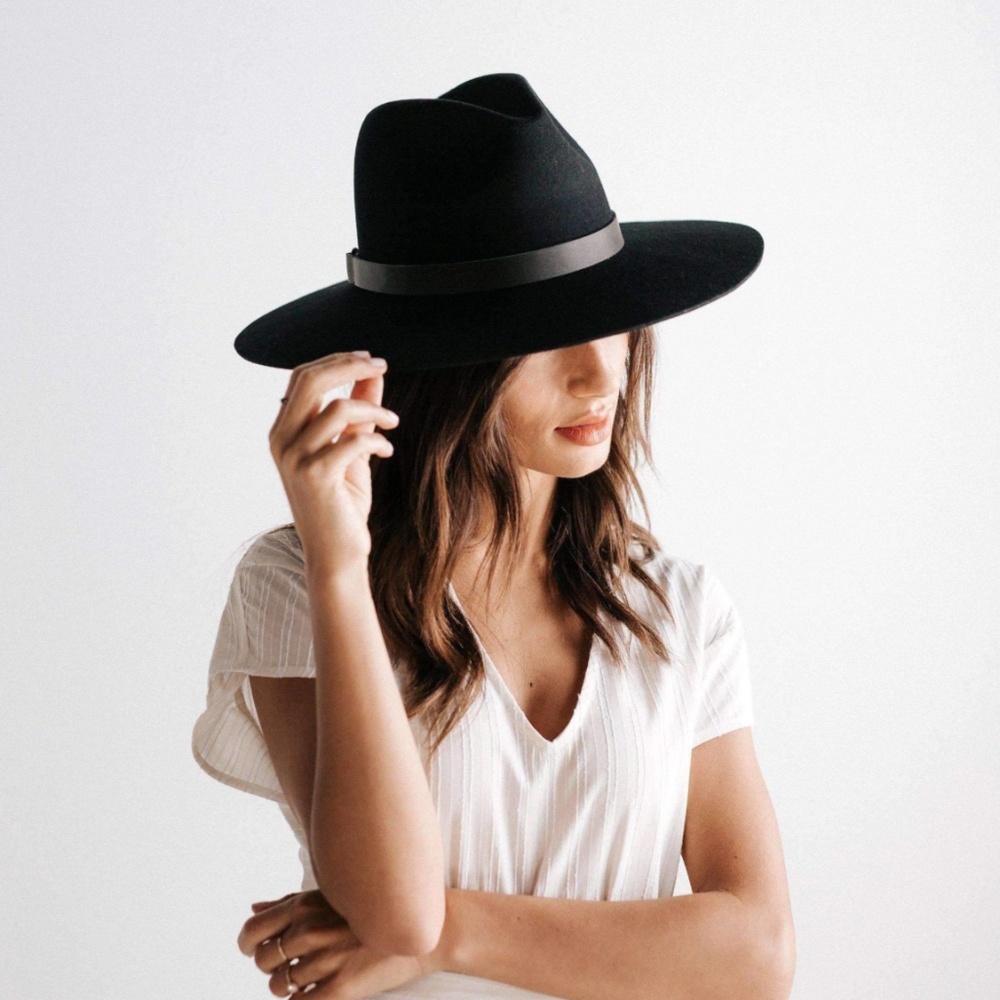 Gigi Pip Wide Brim Felt Fedora (Scottie)
